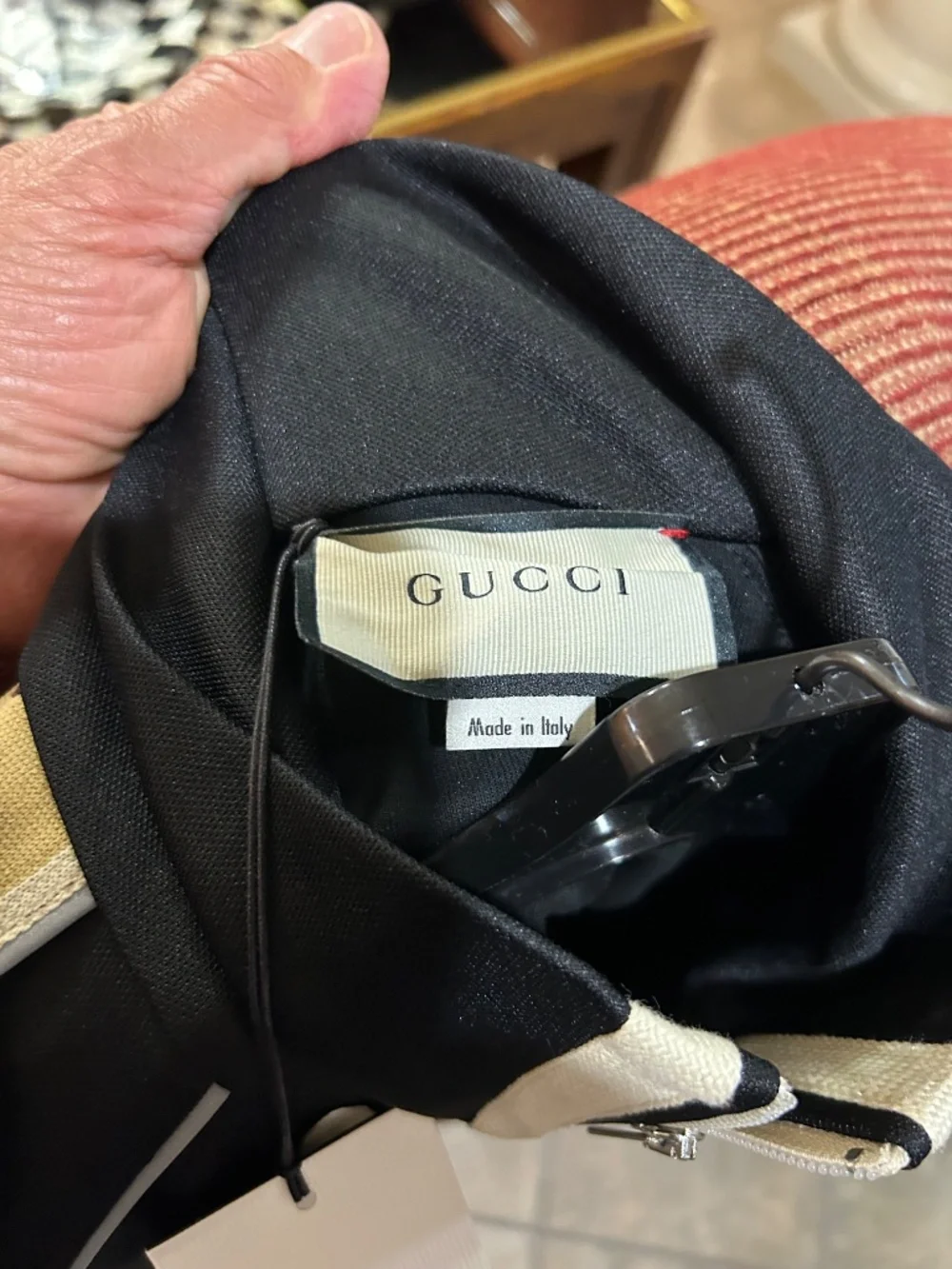 Men’s Gucci GG Ribbon Oversized Technical Jersey Track Jacket.  Size XL.